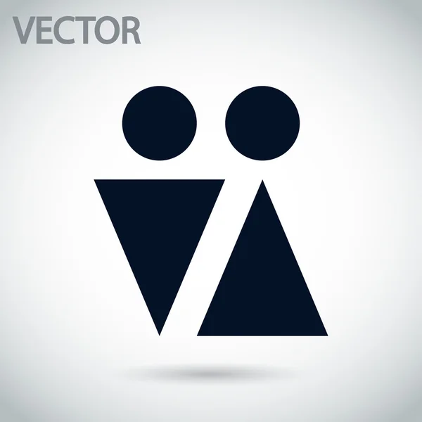 Man en vrouw pictogram — Stockvector