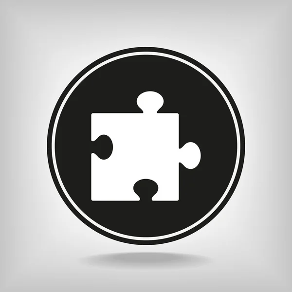 Puzzels stuk pictogram — Stockvector