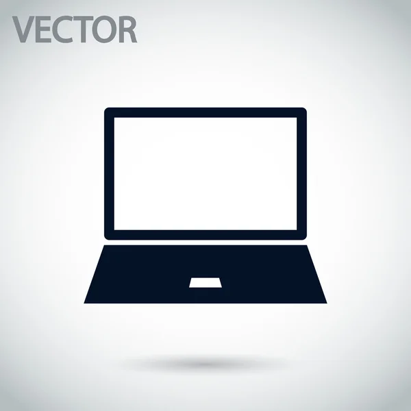 Ícone laptop — Vetor de Stock