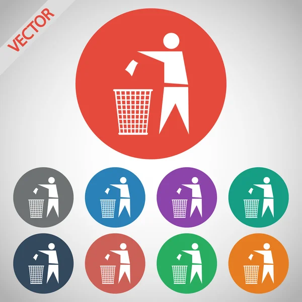 Recyclage signe étiquette icône — Image vectorielle