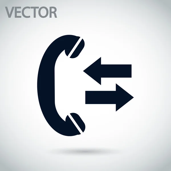 Inkomende en uitgaande gesprekken ondertekenen pictogram — Stockvector