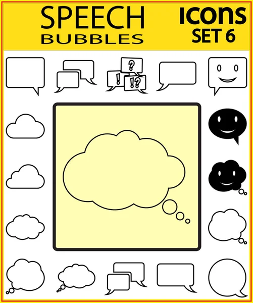 Iconos del habla burbuja — Archivo Imágenes Vectoriales