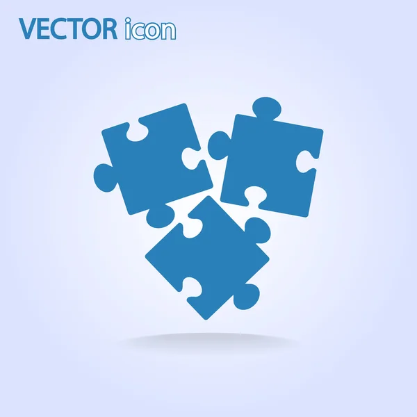 Puzzle pezzo icona — Vettoriale Stock