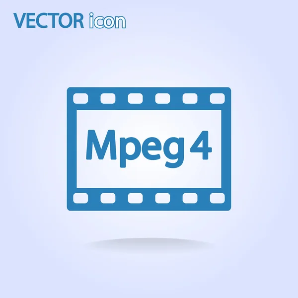 MPEG 4 icono de vídeo — Archivo Imágenes Vectoriales