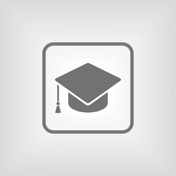 Graduatie cap pictogram — Stockvector