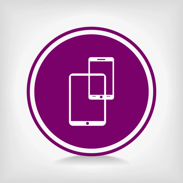 Modern dijital tablet pc ile mobil akıllı telefon simgesi — Stok Vektör