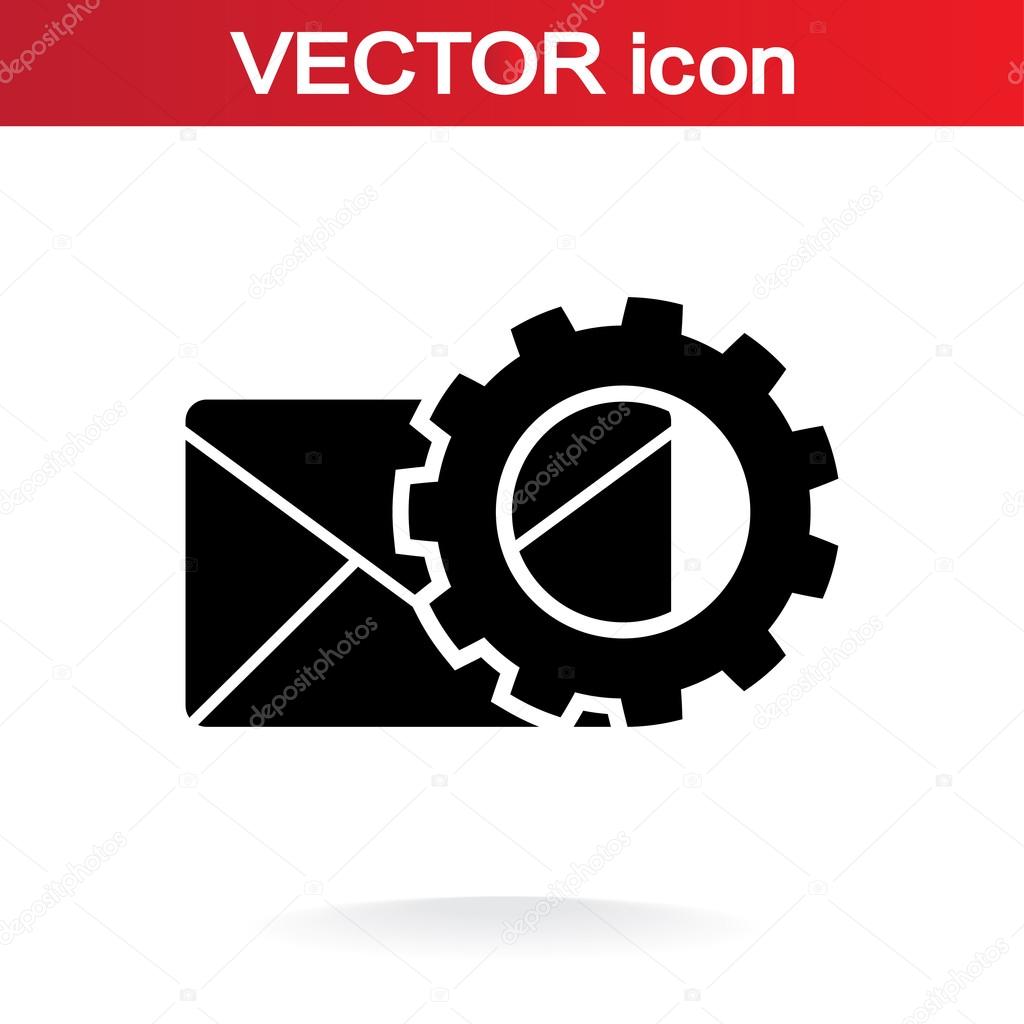 Parámetros de configuración y el icono de correo envolvente Vector de stock  por ©Best3d 54131413, image size:1024x1024