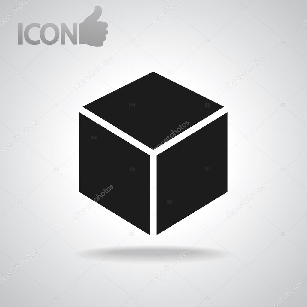 3d cube logo design icon