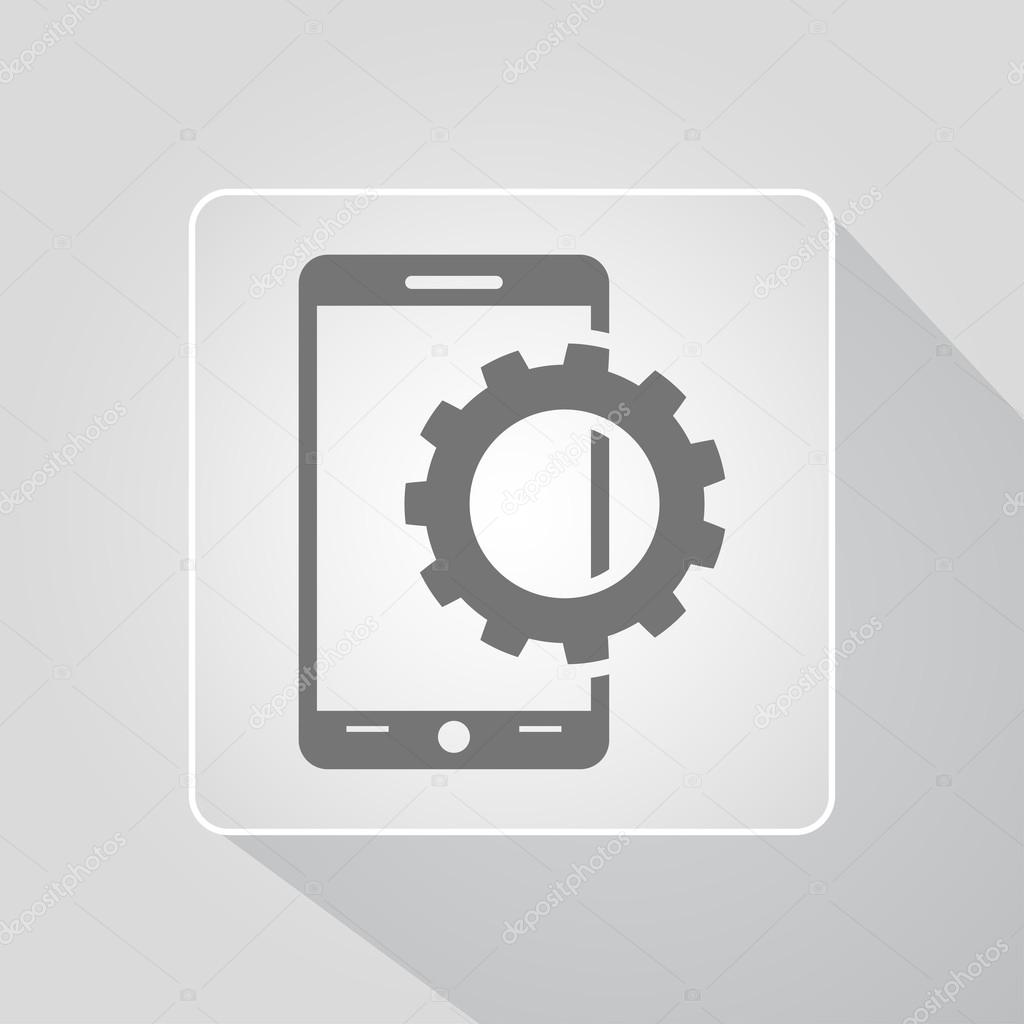 Setting parameters, mobile smartphone icon