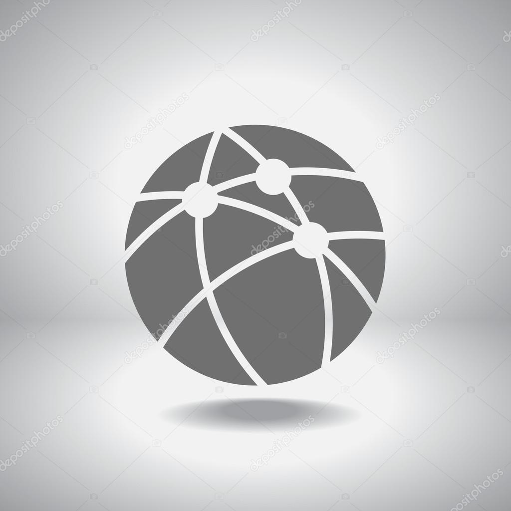 Global technology or social network icon