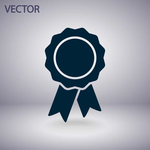 Badge met linten pictogram — Stockvector