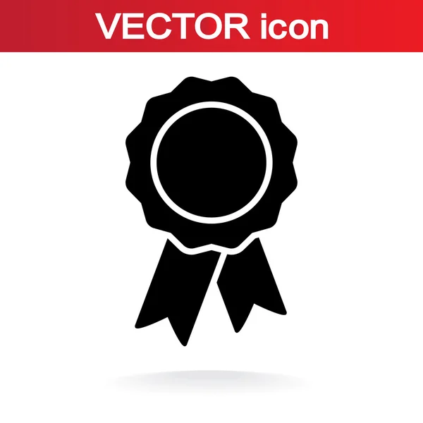 Badge with ribbons icon — Stock Vector