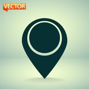 harita işaretçisi düz simgesi