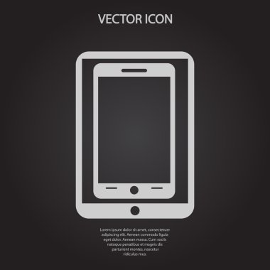 Modern dijital tablet pc ile mobil akıllı telefon simgesi