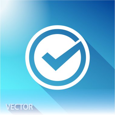 simge onaylayın. düz tasarım stil