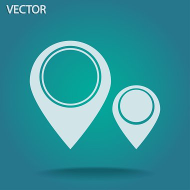 harita işaretçisi düz simgesi