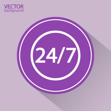 bir gün ve 7 gün 24 saat bir hafta simgesi.