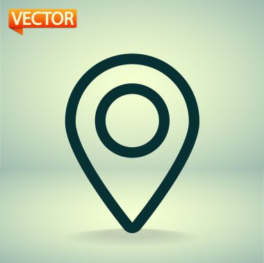 harita işaretçisi düz simgesi