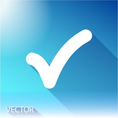 simge onaylayın. düz tasarım stil