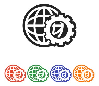 Küre simgesi düz tasarım