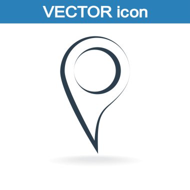 harita işaretçisi düz simgesi