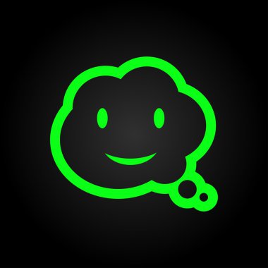 Gülümseyen baloncuk simgesi