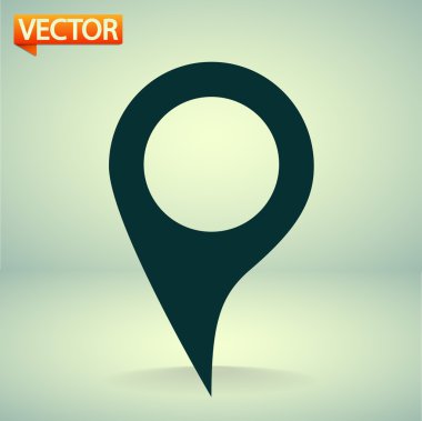 harita işaretçisi düz simgesi