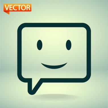 Gülümseyen baloncuk simgesi