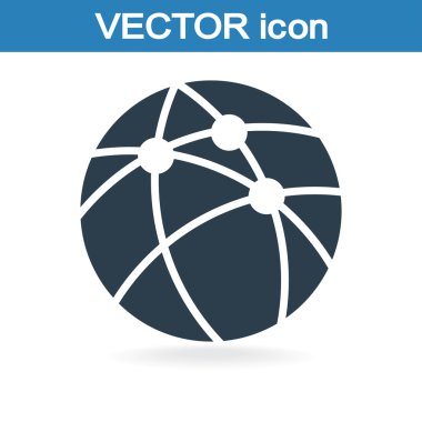 Küresel teknoloji ya da sosyal ağ simgesini