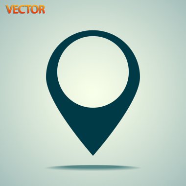 harita işaretçisi düz simgesi