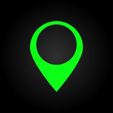 harita işaretçisi düz simgesi