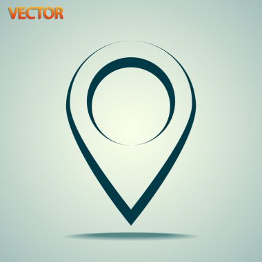 harita işaretçisi düz simgesi