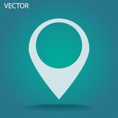 harita işaretçisi düz simgesi