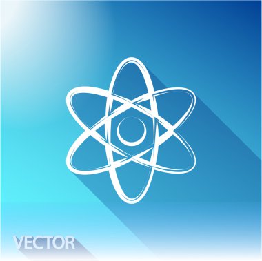 Atom simgesi. düz tasarım