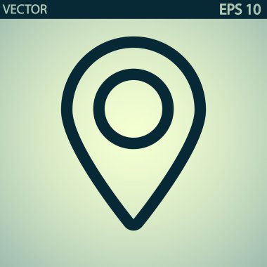 harita işaretçisi düz simgesi