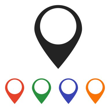 harita işaretçisi düz simgesi