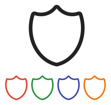 Kalkan simgesi. düz tasarım biçimi