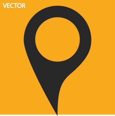 harita işaretçisi düz simgesi