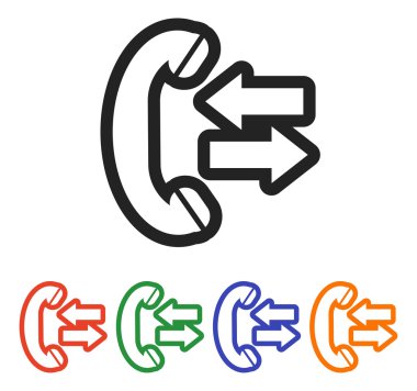 telefon, düz simgesi