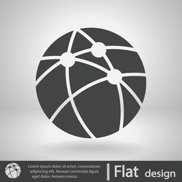 Wereldwijde technologie of sociale netwerkpictogram — Stockvector