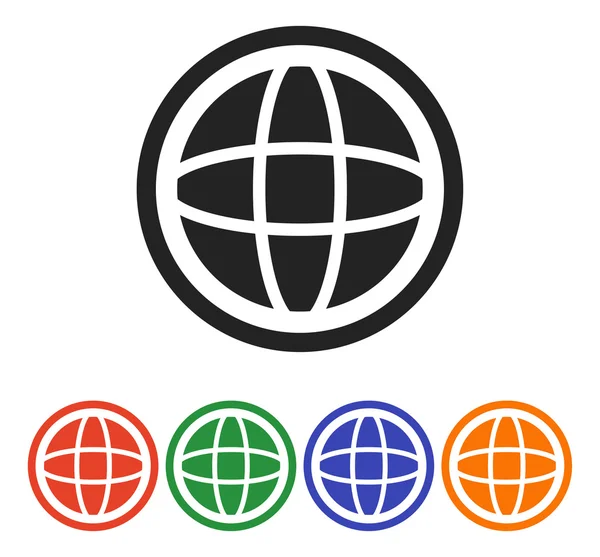 Icono del globo. Estilo de diseño plano — Vector de stock