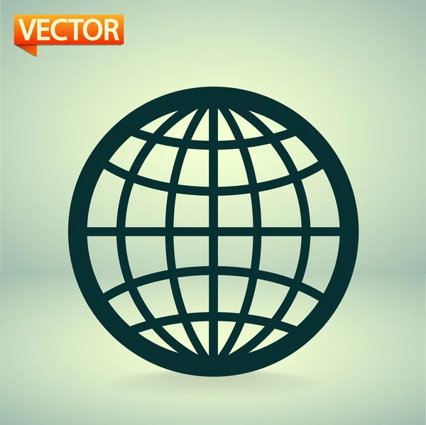 Globo icono — Vector de stock