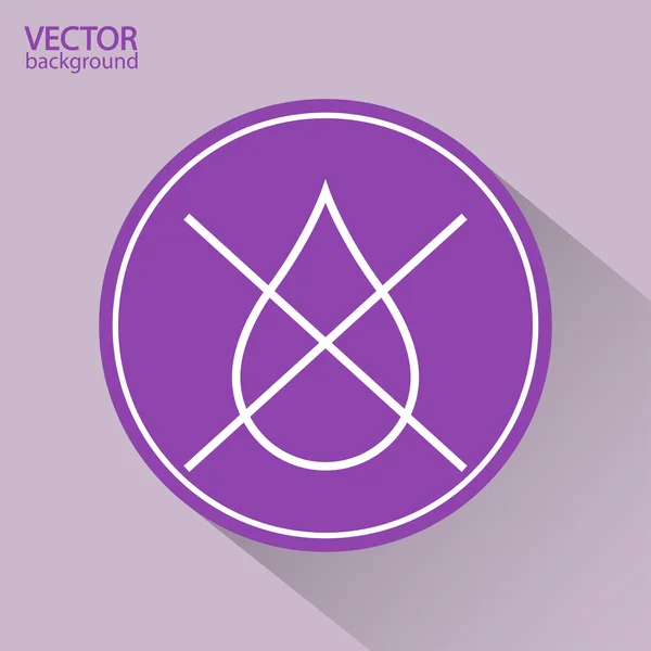 Water drop forbidden icon — Stock Vector