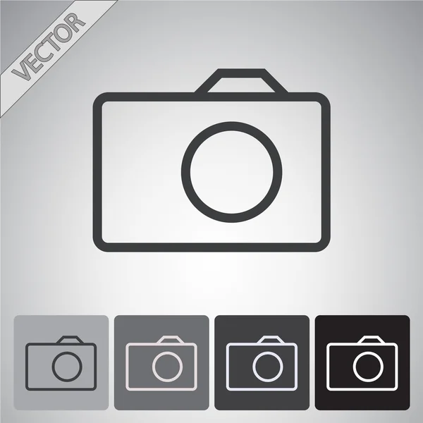 Platte pictogram van de camera — Stockvector