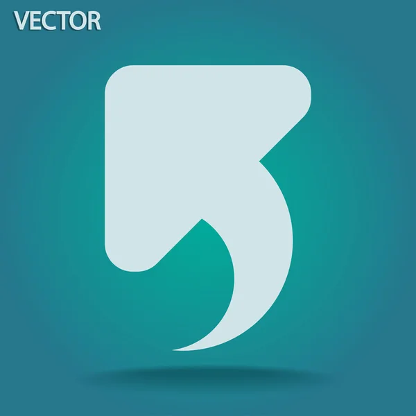 Deshacer icono, símbolo de flecha trasera — Vector de stock