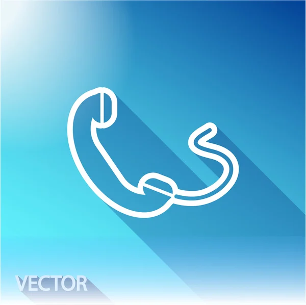 Teléfono, icono plano — Vector de stock