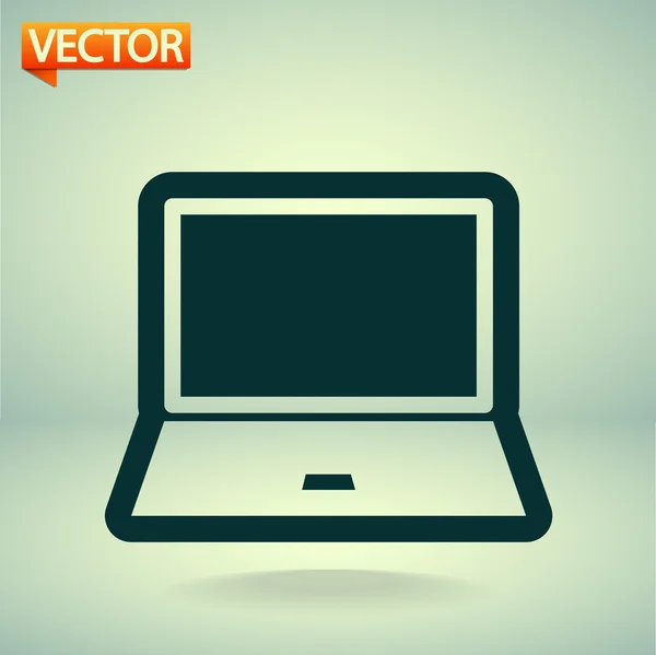 Ícone laptop — Vetor de Stock