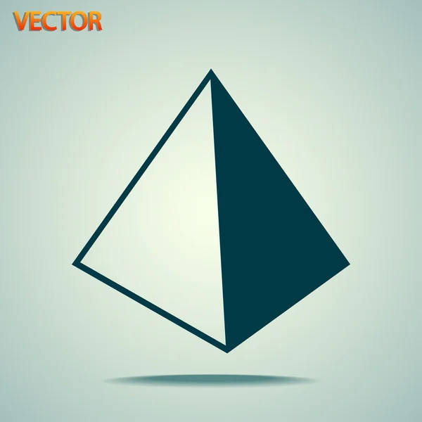 Pirámide vacía en blanco — Vector de stock