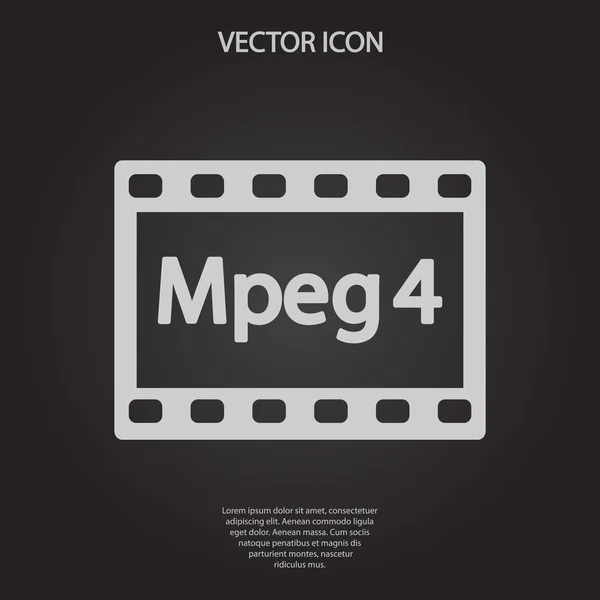 MPEG4 simgesi — Stok Vektör