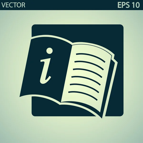 本のアイコンを開く — ストックベクタ